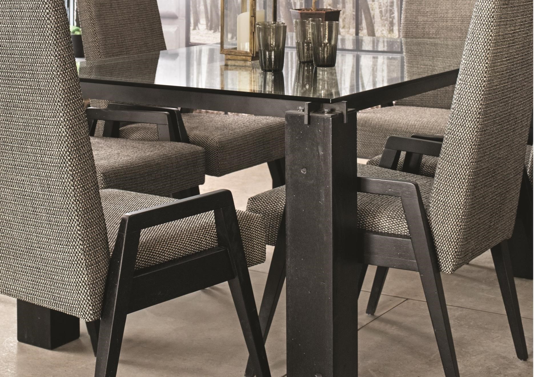Canadel glass discount top table